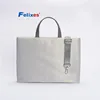 Women Waterproof Nylon Ultra thin A4 Documents Gray Tote Laptop Bag Messenger Hand Bag