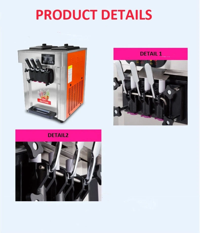 Commercial Table Top Automatic Soft Ice Cream Vending Machine For Sale