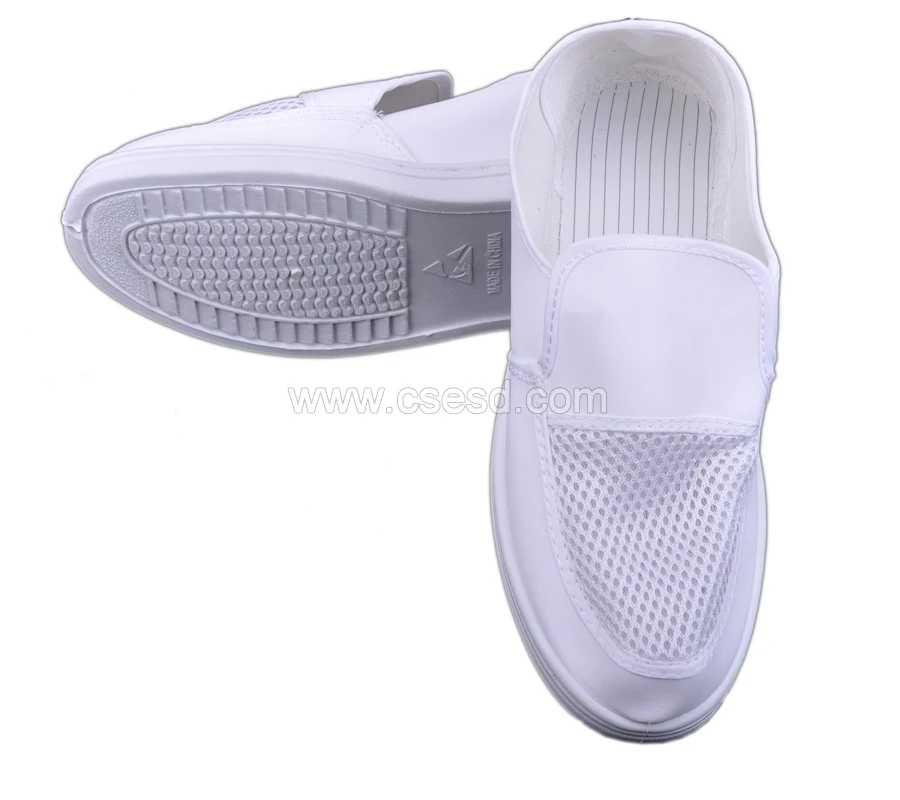 ESD Canvas Leather Shoes Work Safety Cleanroom Shoes