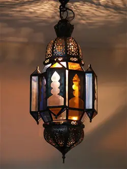 Moroccan Lantern Hanging Multi Colour Glasses Eh L 81916 Buy