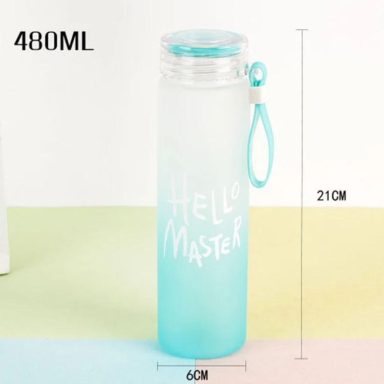 Hello Master Glass Drinking Water Bottle 480Ml - Stay Hydrated In Style With This 480Ml Glass Drinking Water Bottle Featuring The "Hello Master" Design.