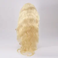 

Guangzhou supplier body wave full cuticle aligned thin lace blonde 613 virgin human hair lace front wig