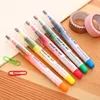 Deli multi colored highlighter pen rainbow highlighter