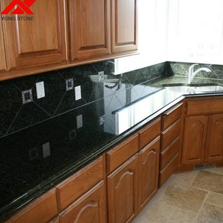 Prefab Cheap Verde Ubatuba Green Granite Kitchen Cabinets Countertops ...