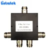 Indoor used four connector microstrip splitter for signal repeaters/boosters