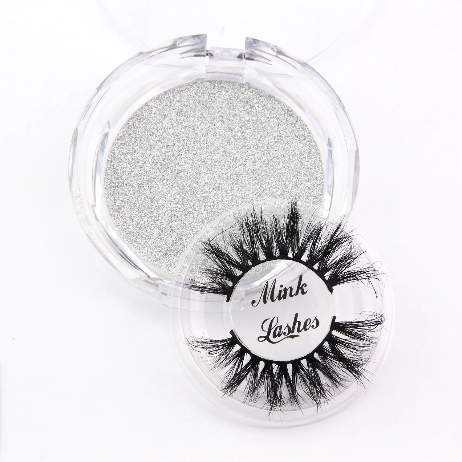 

wholesale private logo mink lashes 3D natural and 5D 25mm fluffy mink eyelash with custom box, Black