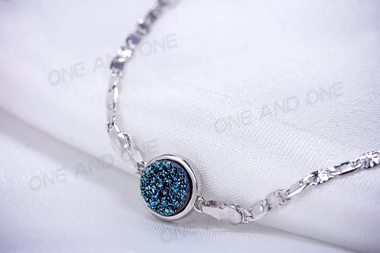 fashion regular hexagon drusy stone wholesale opal white druzy