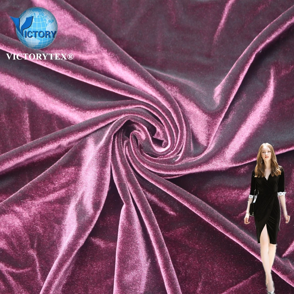 China Manufacture Elegant Spandex Korea Velour Ks Velvet Fabric Elegant Spandex Korea Velvet Ks