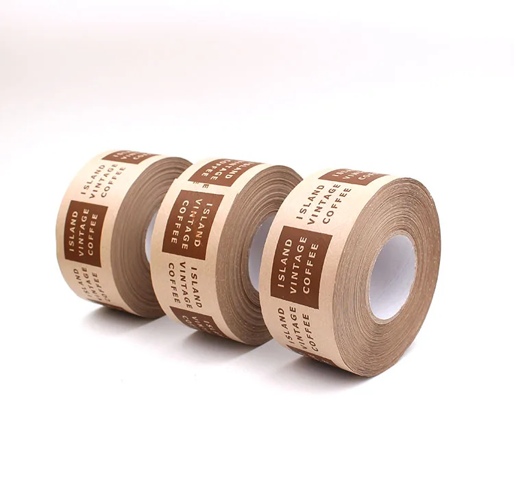 Free Sample Custom Reinforced Water Activated 3 Inch Width Brown