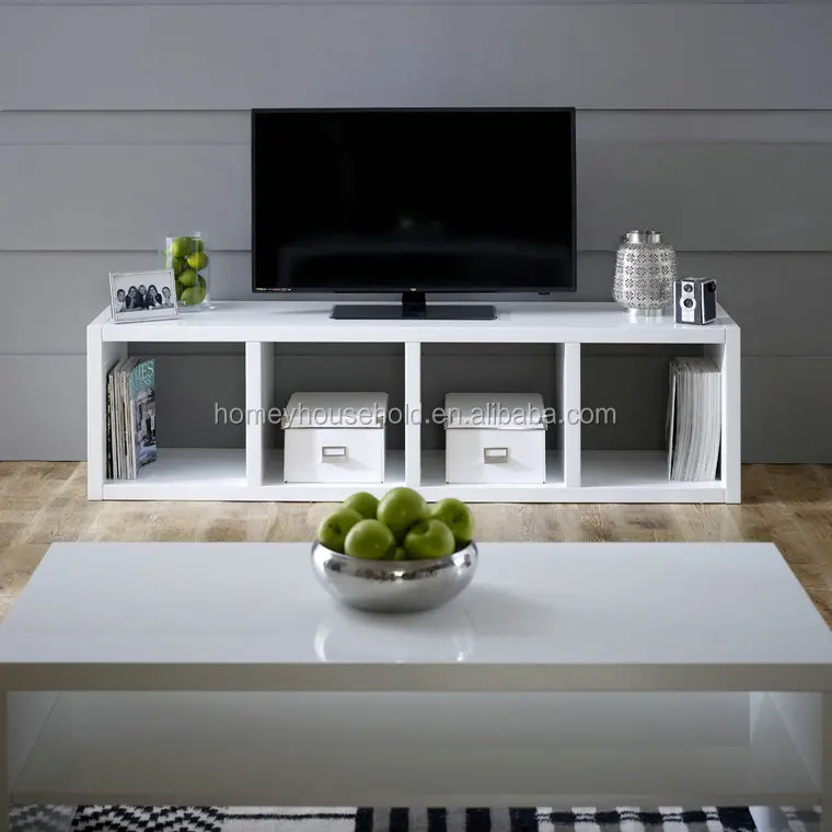 Led Tv Wall Unit Designs Image White High Gloss Widescreen Tv Unit