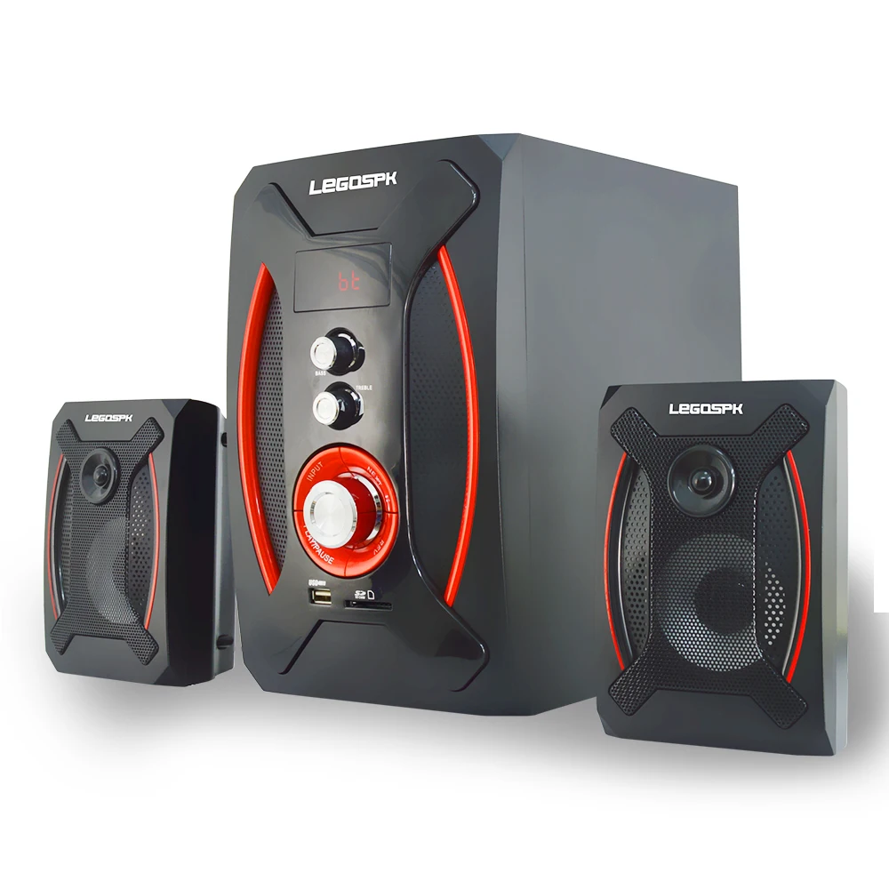 

2.1 multimedia speaker system with heavy bass speaker