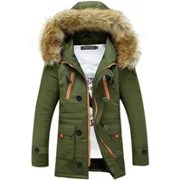 

Men New Casual Fashion Mens Winter Jackets Stand Collar Hooded Coat