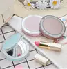 2018 New Touch sensor LED makeup mirror USB charging folding makeup mirror mini portable lamp makeup mirror