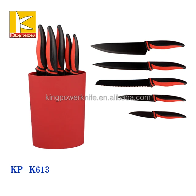 Spray Paint Color Knife Set 6 Pcs Nonstick Coating Knife Set With