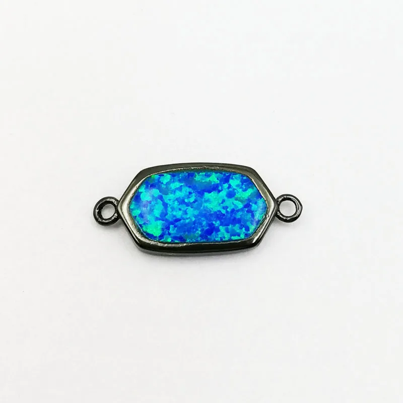 

Synthetic opal pendant necklace blue fire pendants wholesale for jewelry making, Blue opal pendant necklace
