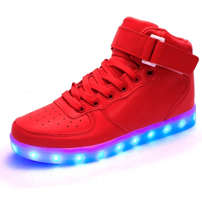 
High Top Casual Led Light up Sport Shoes Men, Adult Gold LED Light up Shoes, bulk led shoes wholesale 