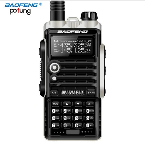 

Hot sell radio baofeng walkie talkie baofeng UVB2 PLUS UHF/VHF dual band ham radio china, Black