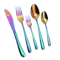 

Stainless steel colorful rainbow cutlery PVD coating rainbow flatware