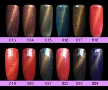 12pcs Diamond megnetic cat eye gel nail polish soak off uv color gel 6ml free shipping