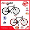 Aluminum fixed gear bike 26inch mixed color fixed gear bike with european components for sale with leather saddle
