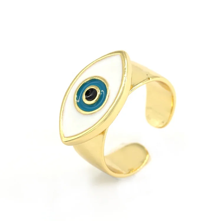 

new styles brass plated in gold green eye fashion market show ring