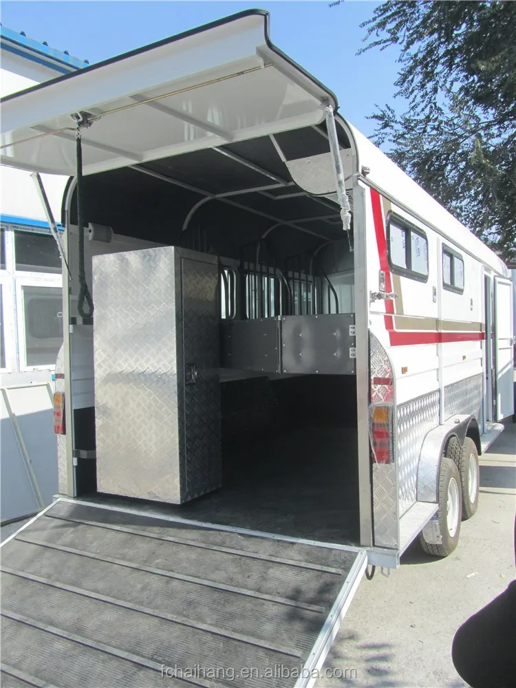 Customized Horse Trailer Float,High Quality Angle Load Horse Float With
