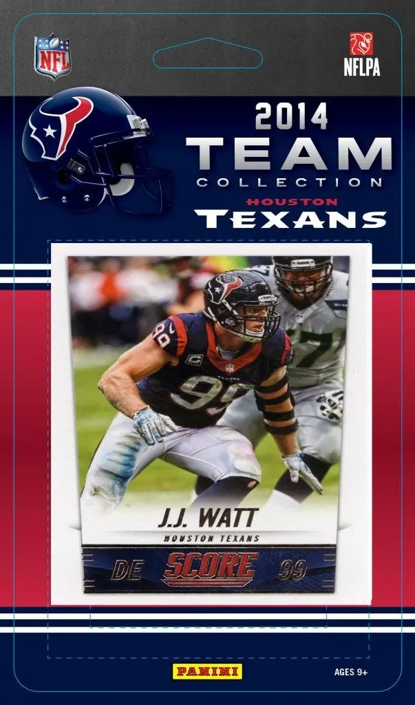 Houston Texans 2014 Score NFL Football Factory Sealed 12 Card Team Set Including the Rookie Card of the 2014 NFL #1 Draft Pick Jadeveon Clowney, Jj Watt and More