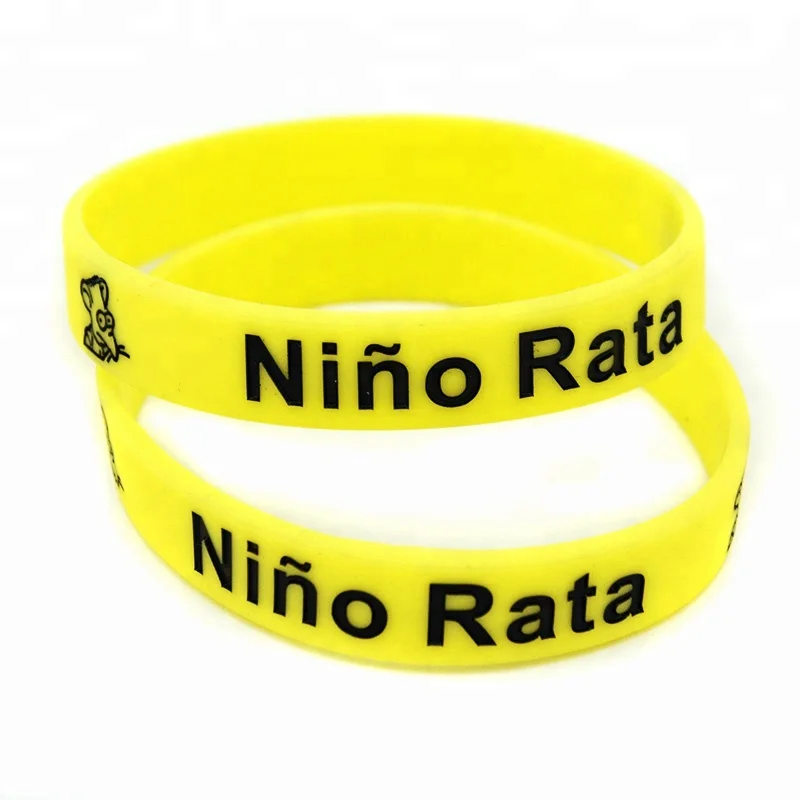 

50PCS Mix Design YOLO Try Hard Troll Manco Nino Rata Madera and GG Easy Silicone Wristband, 7 colors
