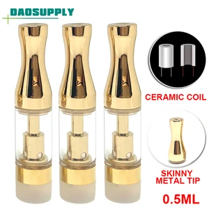 Metal Round Tip Vape Pen Cartridge CBD Oil