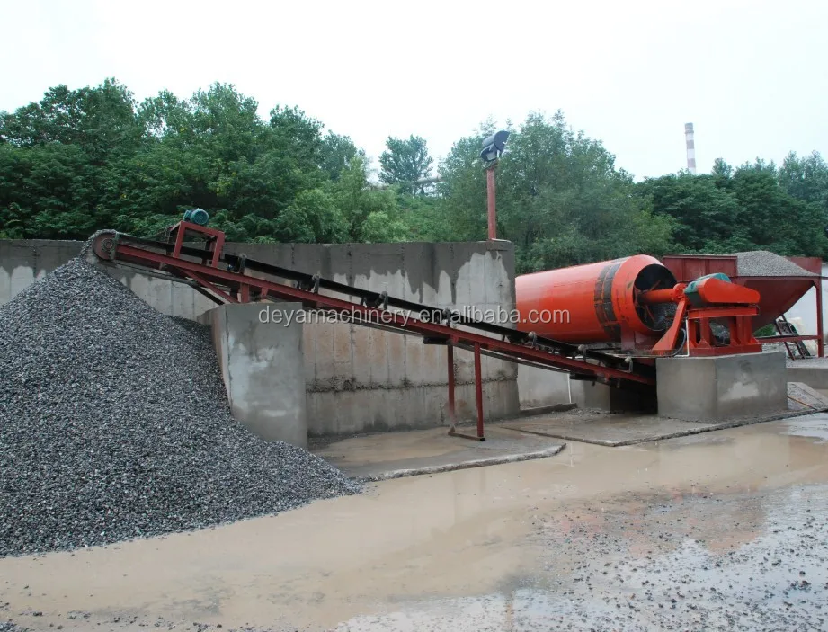 rotary washer for rock, aggregate, quartz, and silica sand