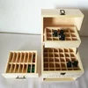 Wooden Essential Oil Box Multi-Tray Organizer Sturdy Box Holds and Protects 59 Essential Oil Bottles