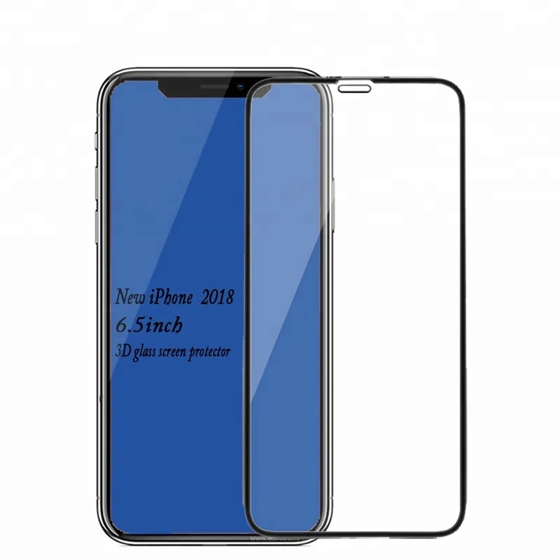 

3D full screen cover anti-scratch durst proof tempered glass screen protector for iPhone XS max 2018 6.5 inch, Hd transparent