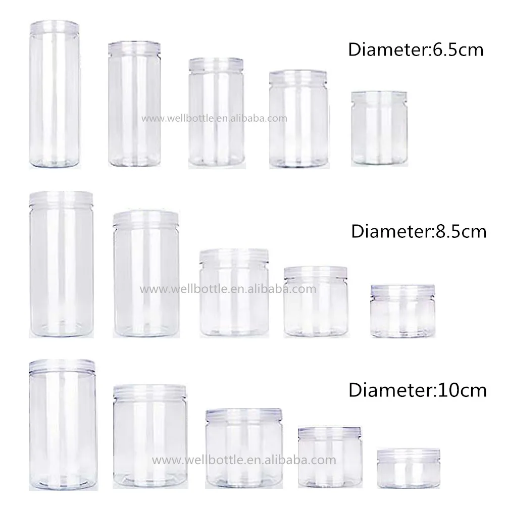 Body Scrub Container 50g Clear Transparent Plastic Pet Cosmetic Cream