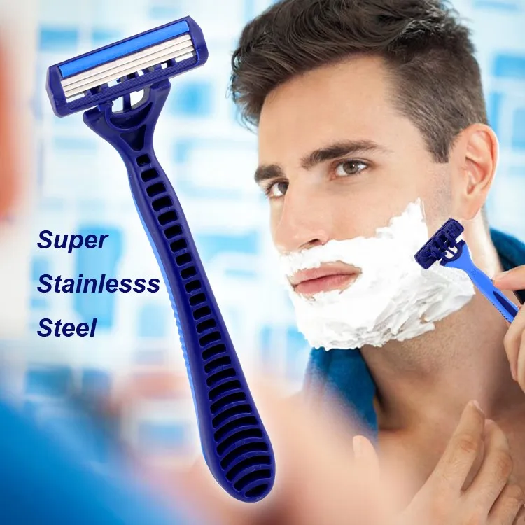 Triple Blade Razor Head 3 Pcs Per Blister Card Package Disposable