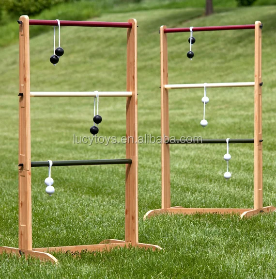 Outdoor Family Yard Garden Games Wooden Ladder Toss Backyard Game Set