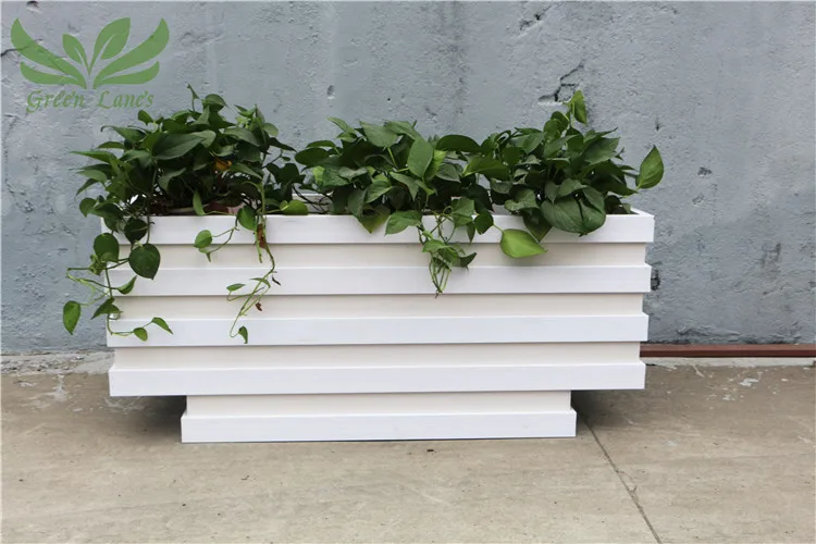 Popular Large White Plastic Plant Pots For Outdoor And Indoor Ornament