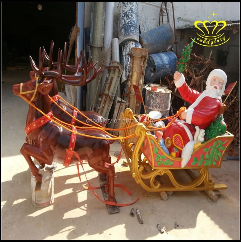 life size christmas santa claus reindeer sleigh fiberglass life size christmas santa claus reindeer sleigh fiberglass