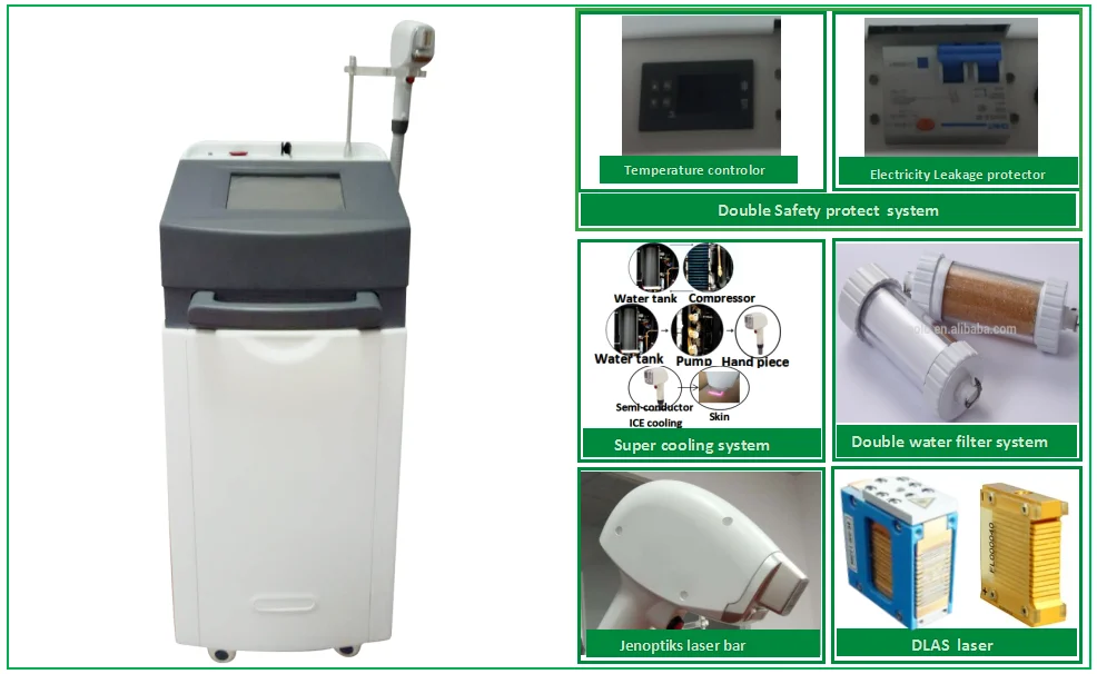 2018 New magic factory offer painless hair removal and frekle removal function equipment 808nm diode laser removal machine