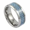 2018 Fashion jewelry tungsten band forged carbon fiber ring blank
