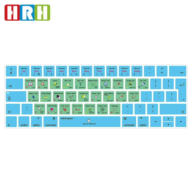 

High Quality Multifunction Colorful TPU Keyboard Protector For Macbook Pro 15 Touch Bar For adobe master collection