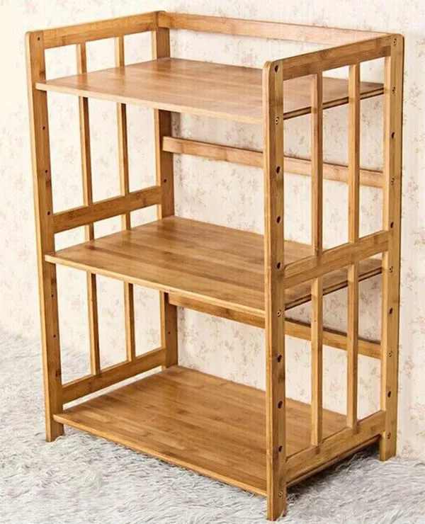 Pasokan Pabrik Rak Microwave 4 Lapisan Bambu Dapur Pasokan Pabrik Rak Microwave 4 Lapisan Bambu Dapur Penyimpanan Dengan Harga