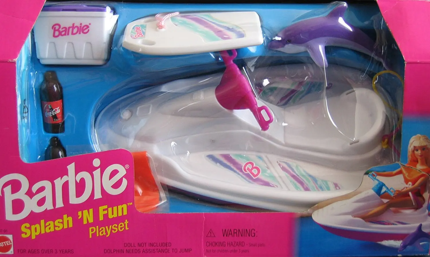 Barbie Splash N Fun Playset w SEA-DOO & More (1998 Arcotoys, Mattel)