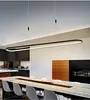 Modern Linear Adjustable Hanging Black Pendant Light Fixture Classic