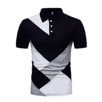 

New Model Custom Logo Two Color Polyester Black Golf Polo T Shirts For Men