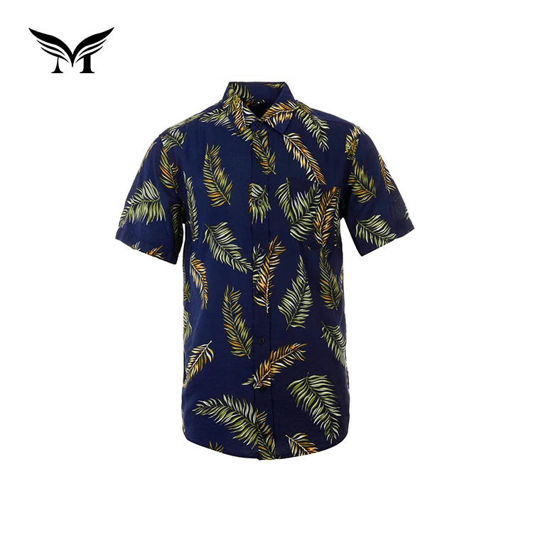 

Custom made cheap hawaiian colorful plain printed linen mens shirts piece designer