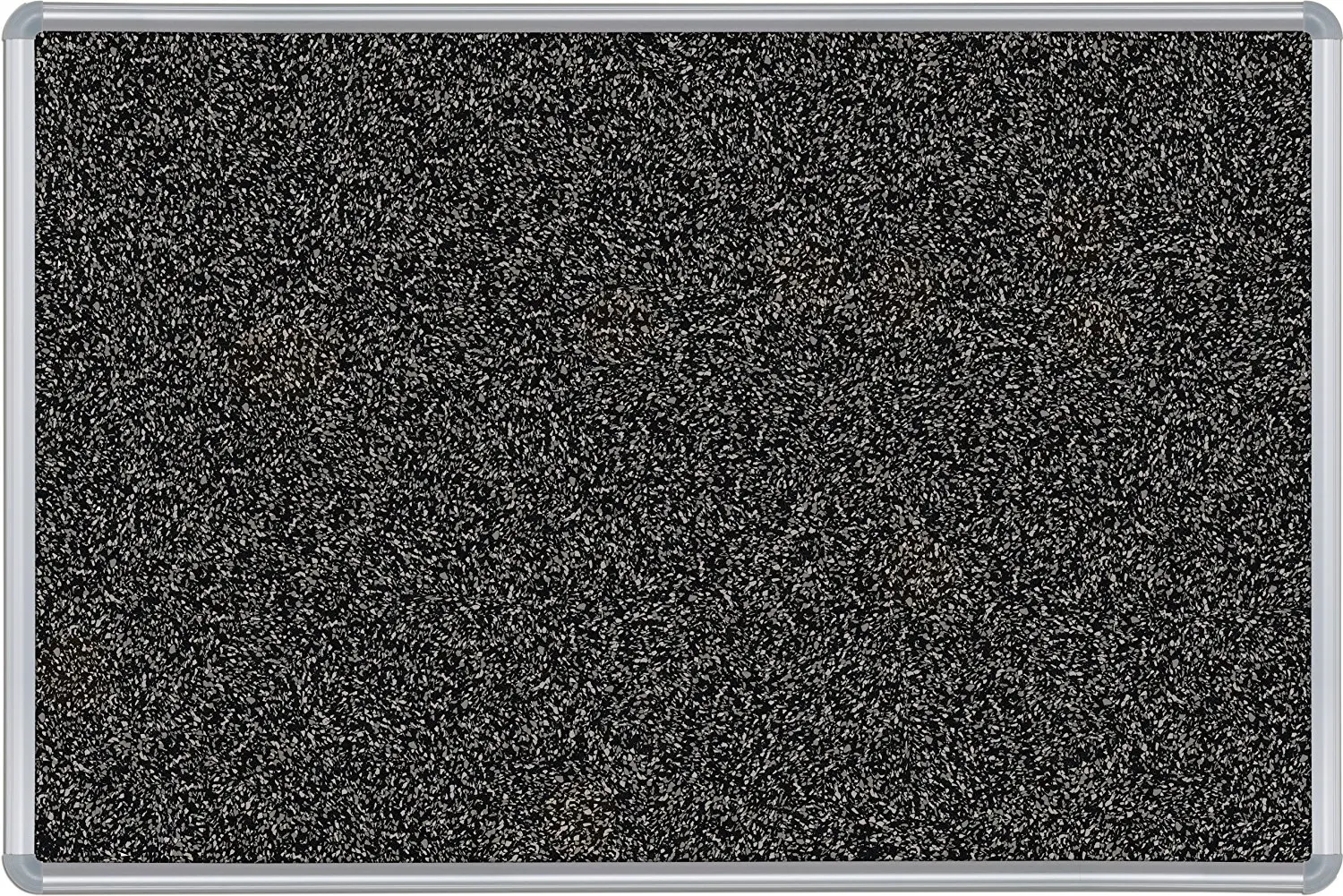 Best-Rite Presidential Trim Rubber-Tak Tackboard, Silver Trim, 4 x 4 Feet, Black (321PD-96)