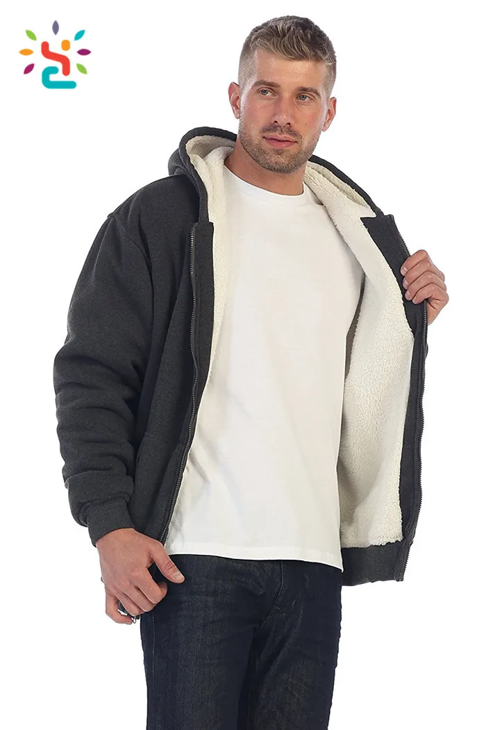 Fur lined fleece top hoodie