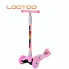 China best price baby kick flicker cool ride on swing flashing four wheel scooter for 7-12 year old boy with aluminum tbar