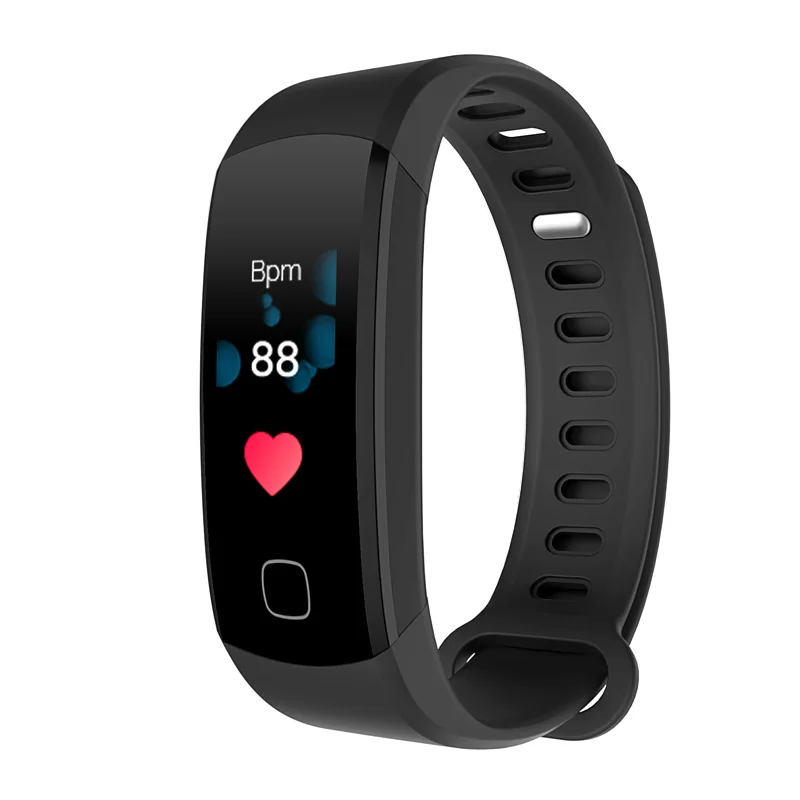 

Factory OEM/ODM colorful smart watch heart rate 24 hours tracking fitness band with good quality smartwatch, Black;red;blue;green
