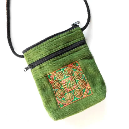 

Newest Mini Hemp Fabric Embroidered Handbag Ladies Shoulder Bag, Multi